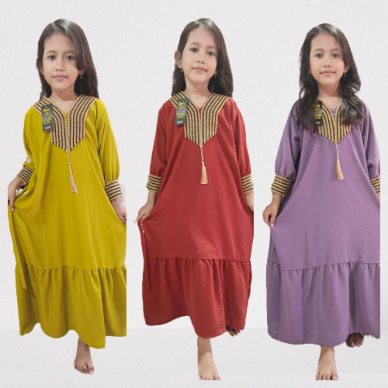 Gamis abaya renda sultan anak.gamis anak hits. gamis renda sultan