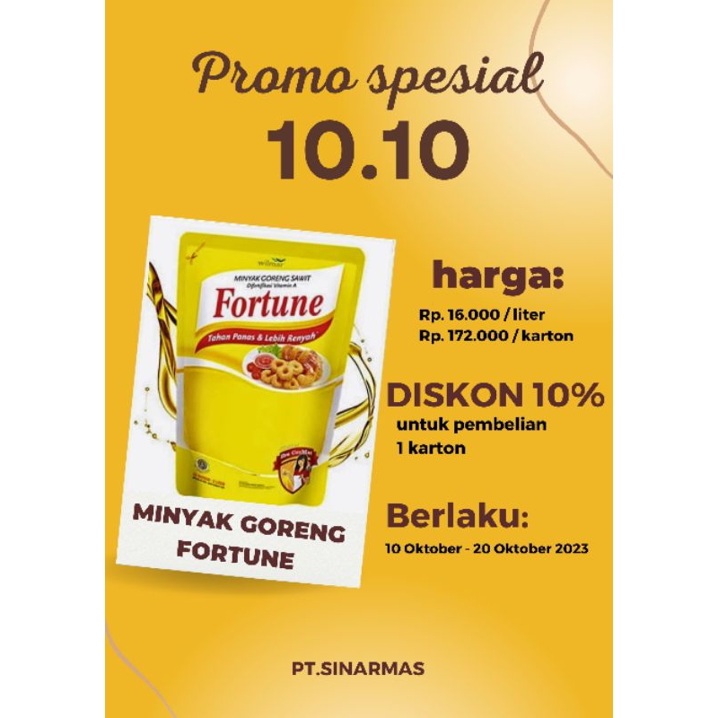 

MINYAK GORENG FORTUNE 1 L