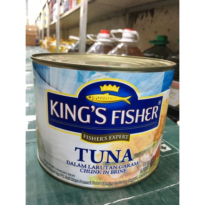 

King's Fisher Chunks In Brine Tuna Dalam Larutan Air Garam 1.8kg