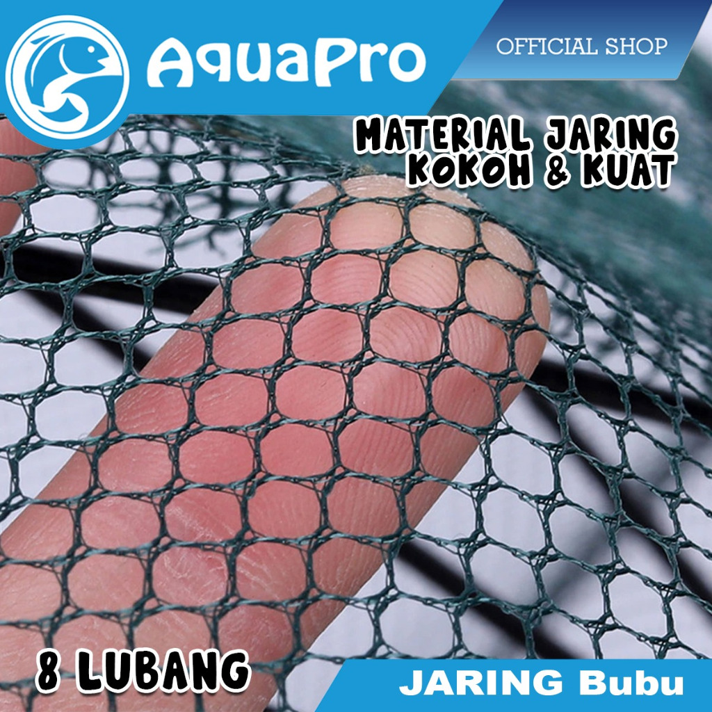 Aquapro Payung Bubu 8 Lubang Jaring Jebakan Perangkap Udang ikan Kepiting / Jaring Bubu Perangkap Ikan Image 4