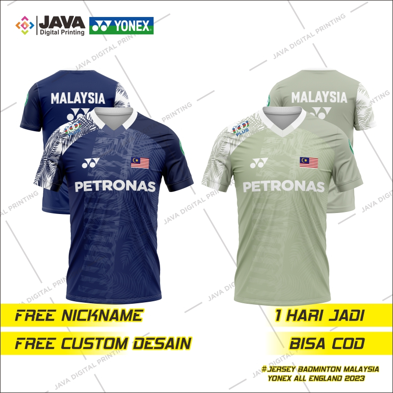 JERSEY BAJU KAOS BADMINTON MALAYSIA YONEX ALL ENGLAND 2023 GRADE ORI FREE NICKNAME FULLPRINTING
