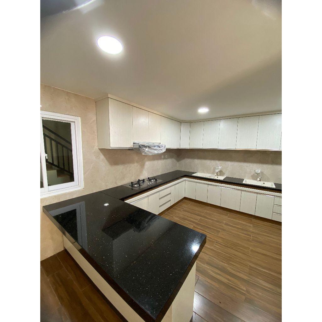 Kitchen Set Marble | Black Gold Marble Kitchen top | Marmer Black Gold | Marmer Hitam | Meja Marmer 