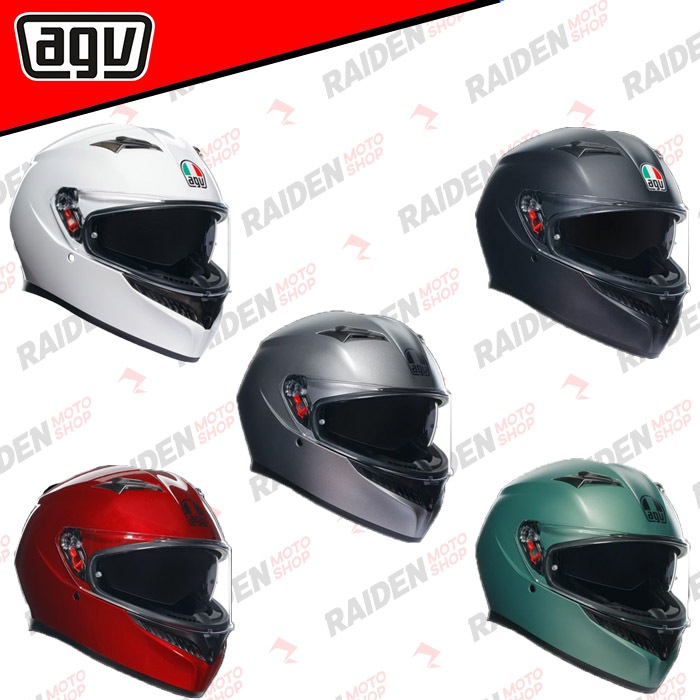 HELM AGV K3 SOLID COLOR FULL FACE HELMET