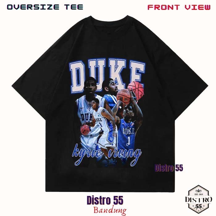 KAOS BASKETBALL NCAA BLACK OVERSIZE / KYRIE IRVING / DUKE / DISTRO 55 BANDUNG / KAOS KATUN HITAM / K