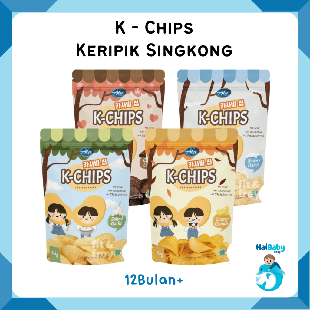 

ABE FOOD K-Chips Cassava Chips 80g - Keripik Singkong - No Msg /12Bulan+