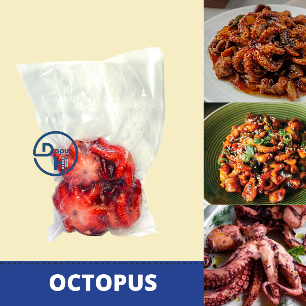 

BABY OCTOPUS Tako Flower 250 g | Bayi Gurita Mini Utuh | Boiled & Fresh Frozen