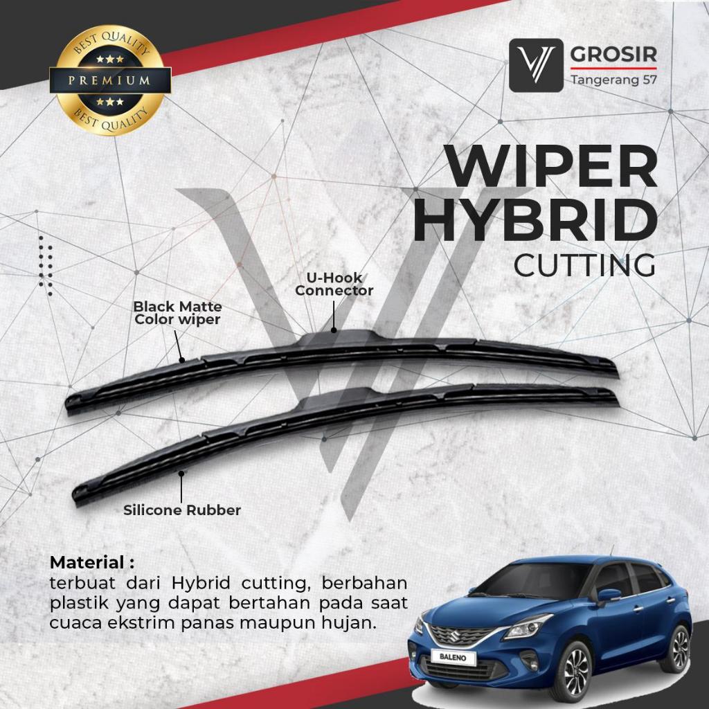 WIPER BALENO HATCHBACK HYBRID BLADE / WIPER HYBRID BALENO HATCHBACK 2 PCS