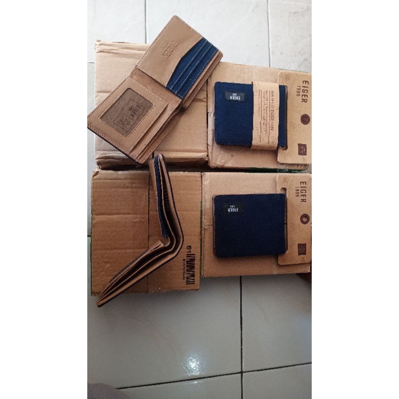 Dompet Eiger Denim Navy Mix kulit 100% ORIGINAL EIGER