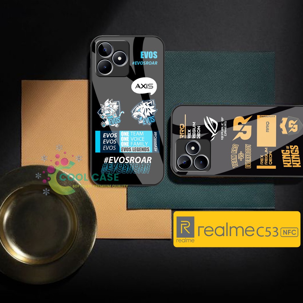 Softcase Kaca Realme C53 NFC Terbaru RRQ EVOS [CK163] - Casing Handphone Realme C53 NFC Terbaru 2023