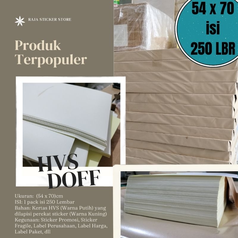 

STICKER HVS LINTEC QUALITY PREMIUM 54X70 ISI 250 LEMBAR