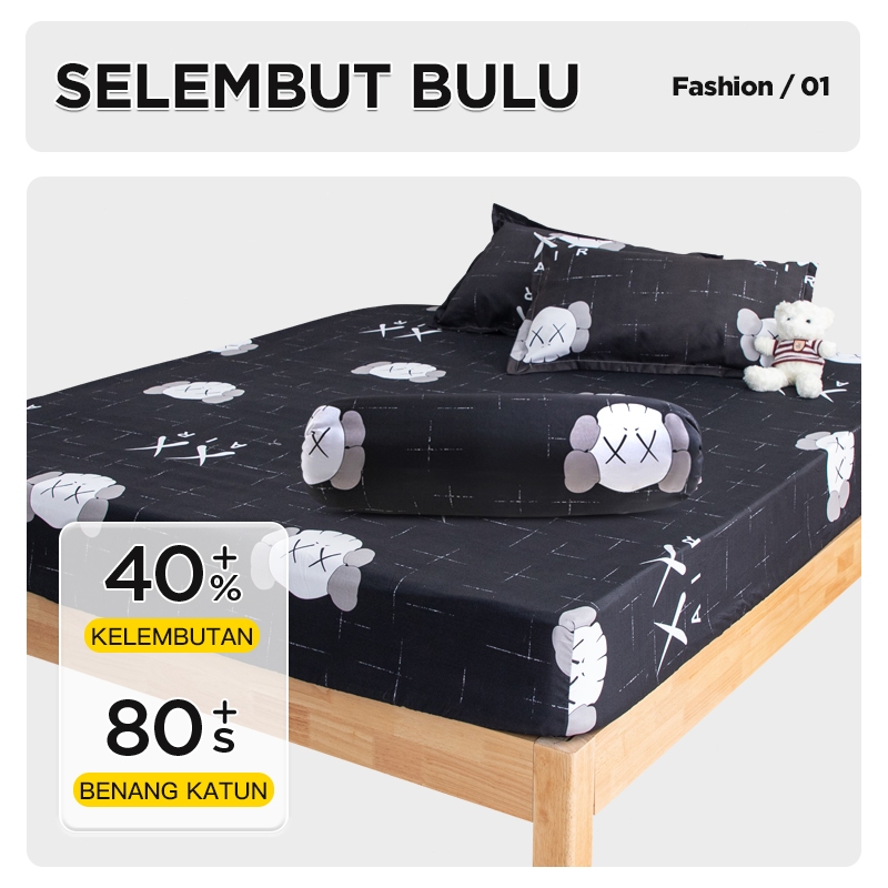 ORANGE SPREI SET MURAH 120X200 160X200 180X200 TINGGI SPREI 25CM ESTETIK SPREI DEWASAPERLENGKAPAN