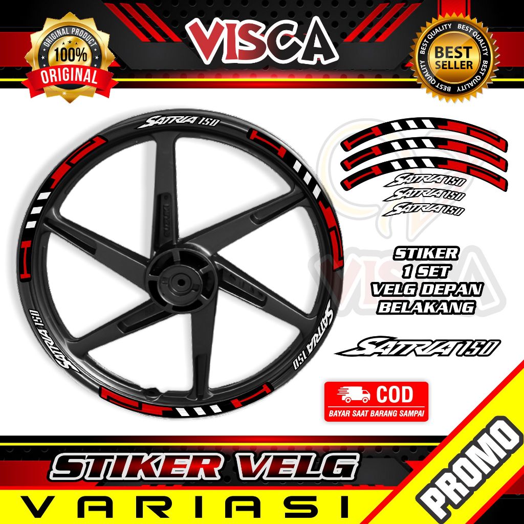 Stiker Velg List Velg Motor Stiker Velg Sticker Velg Motor SATRIA List Hitech