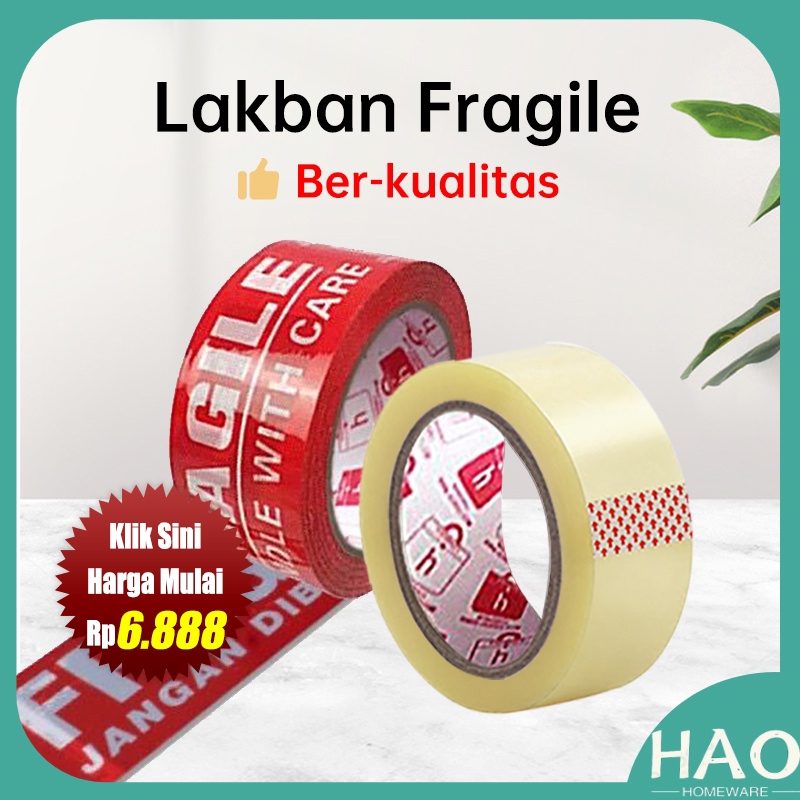 

Isolasi Lakban fragile Merah STAR TAPE 50Yard/Lakban bening 80Yard