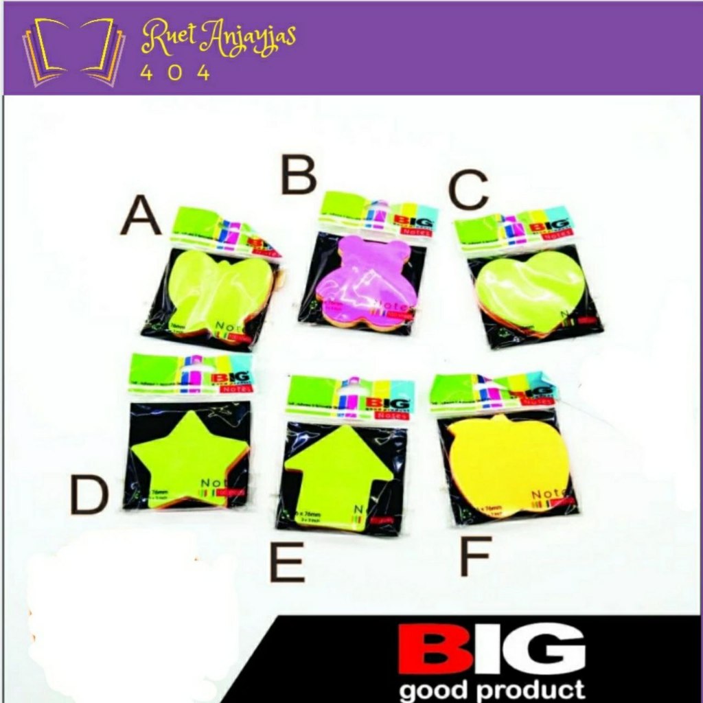 

Sticky Notes Fancy Big 76 mm x 76 mm Rainbow - Motif Love