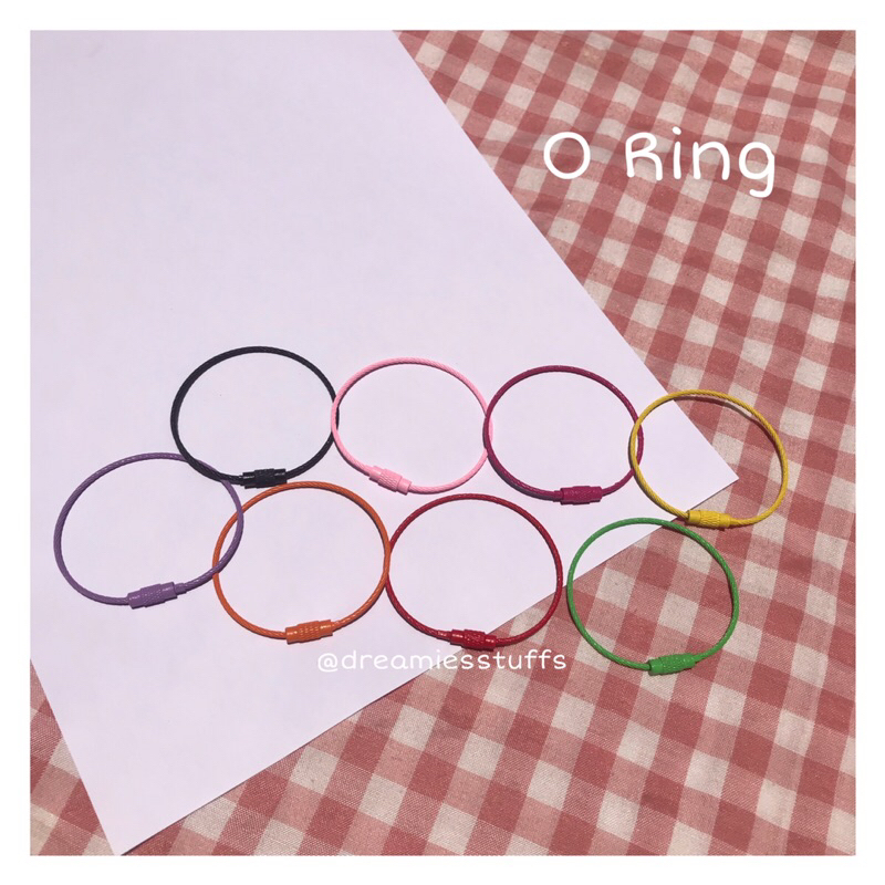 (Dream) [Grosir] Gantungan O ring besi colorfull || gantungan cardholder || gantungan kunci