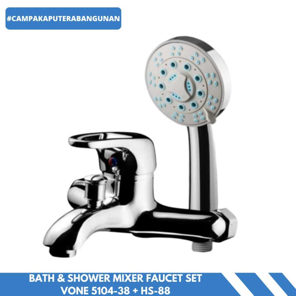 Shower bath mixer faucet set vone 5104-38 + hs - 88