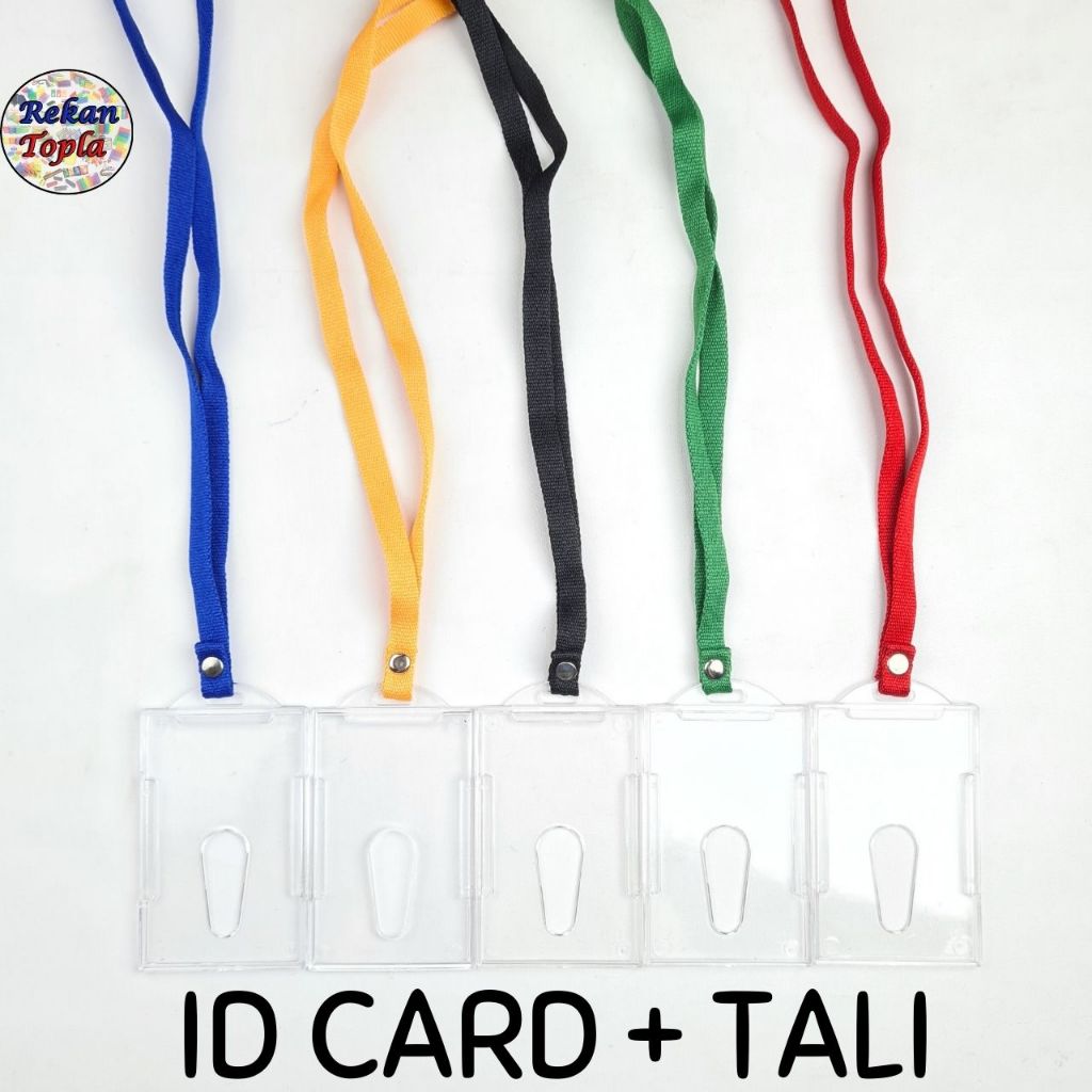 

ID Card Tali / Tali Lanyard Id Card / Tanda Pengenal / Name Tag Id card + Tali / Merek Topla