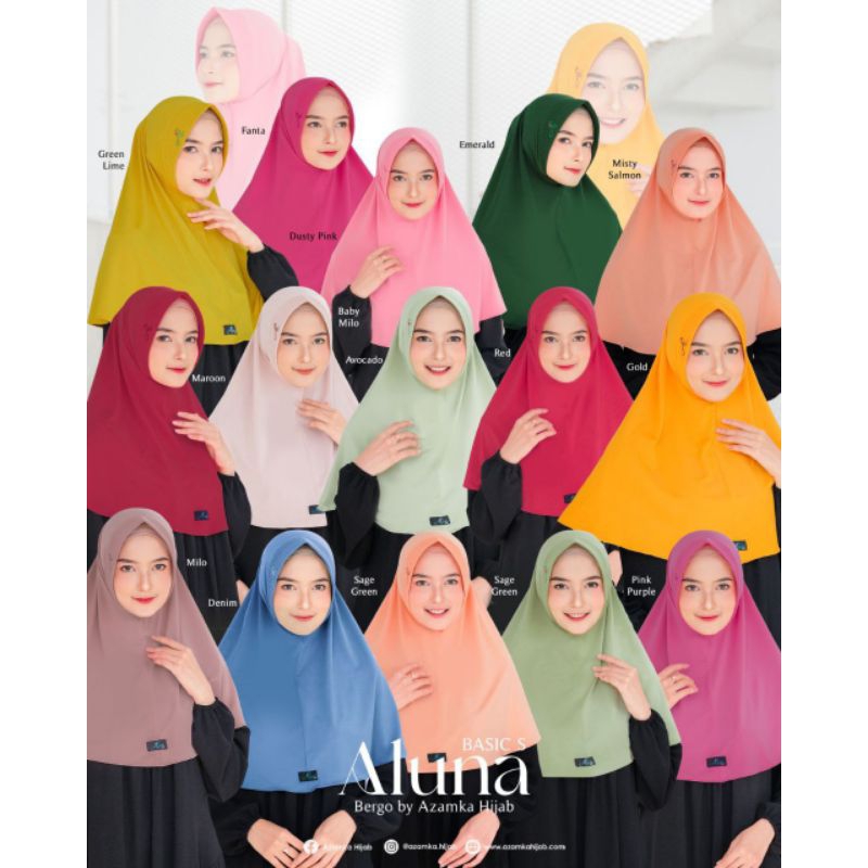 JILBAB HIJAB BERGO ALUNA BY AZAMKA
