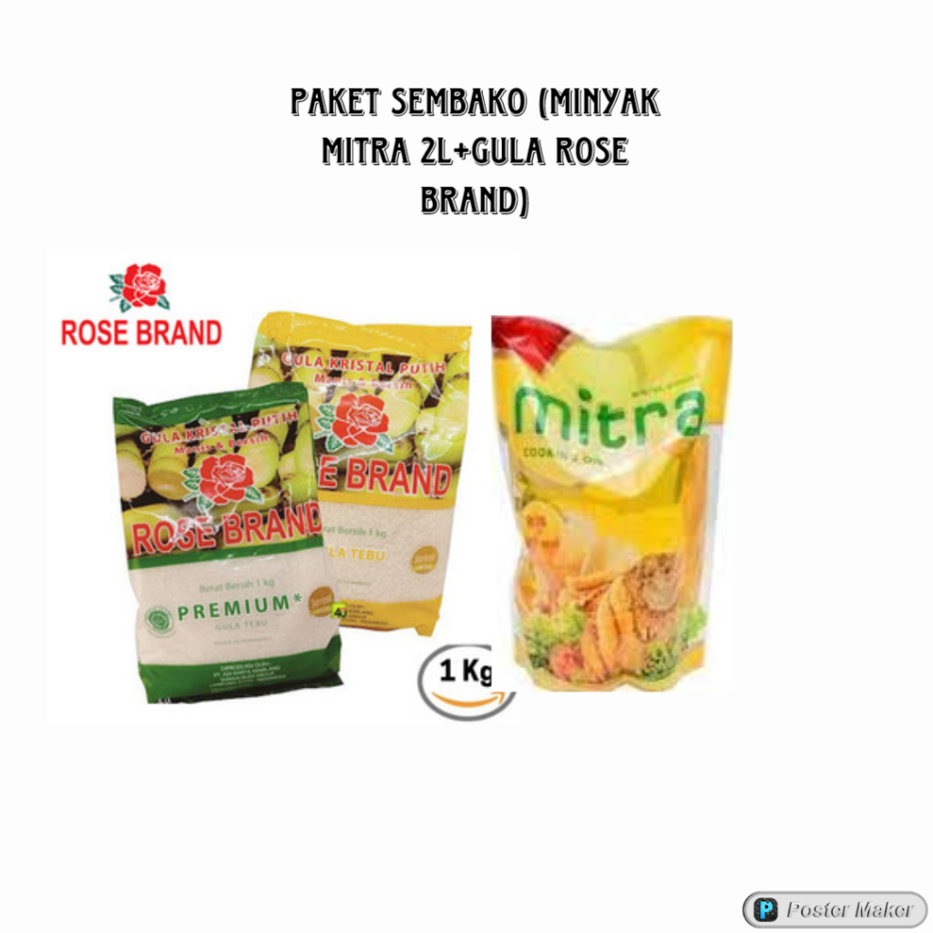 

JATIM PAKET MURAH SEMBAKO SERBA 50RB(MINYAK MITRA+GULA ROSE BRAND)