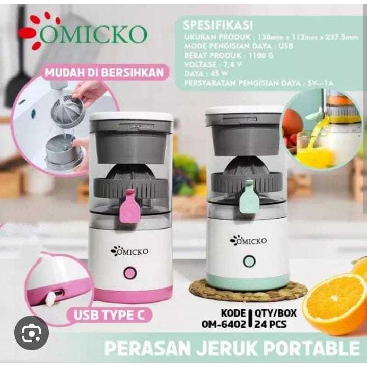 medan elektronik perasan jeruk otomatis juice usb omicko blender