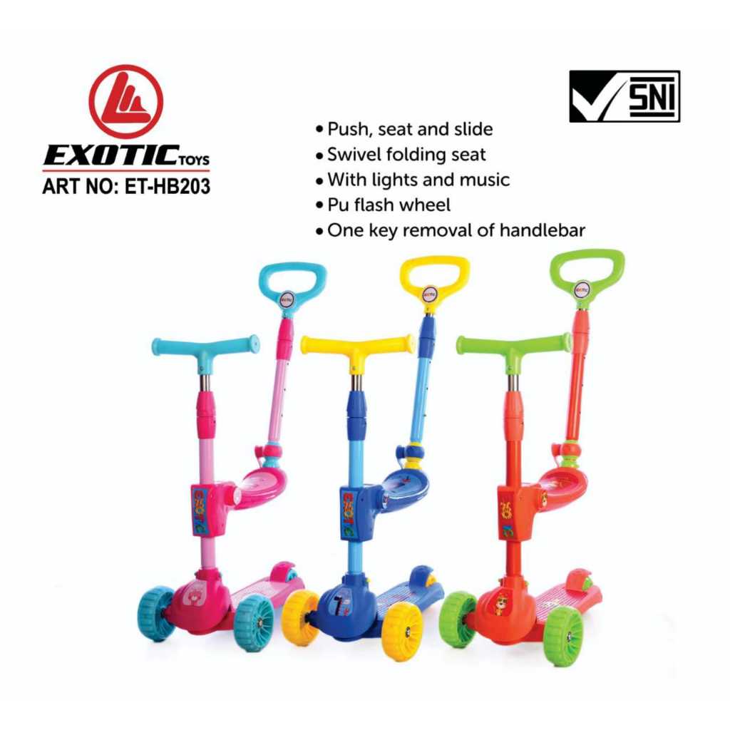 Scooter Anak Exotic hb 203 Skuter Duduk Anak Murah Skuter Anak Skuter Murah