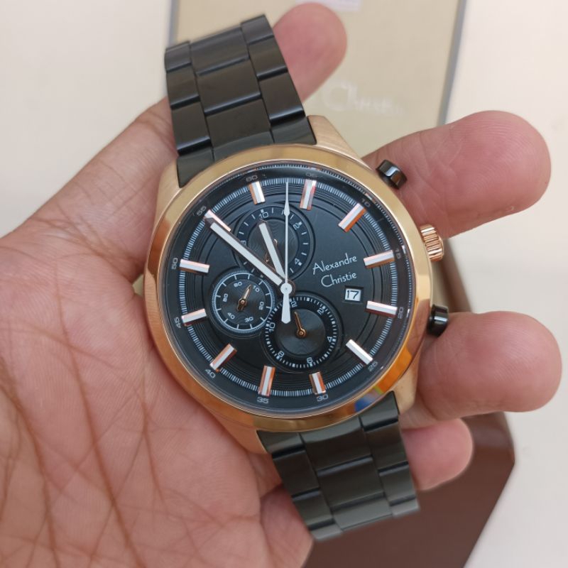 Alexandre Christie Second Tipe 6516MC, Black Rosegold Lebih simpel mevvah