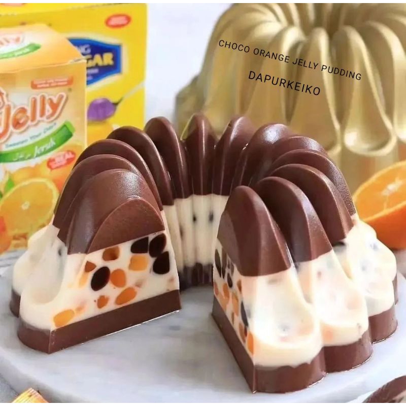 

choco orange jelly pudding