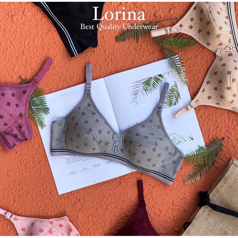 Bra / BH Lorina Motif Apel Apple Lucu Tanpa Kawat 604 605 606