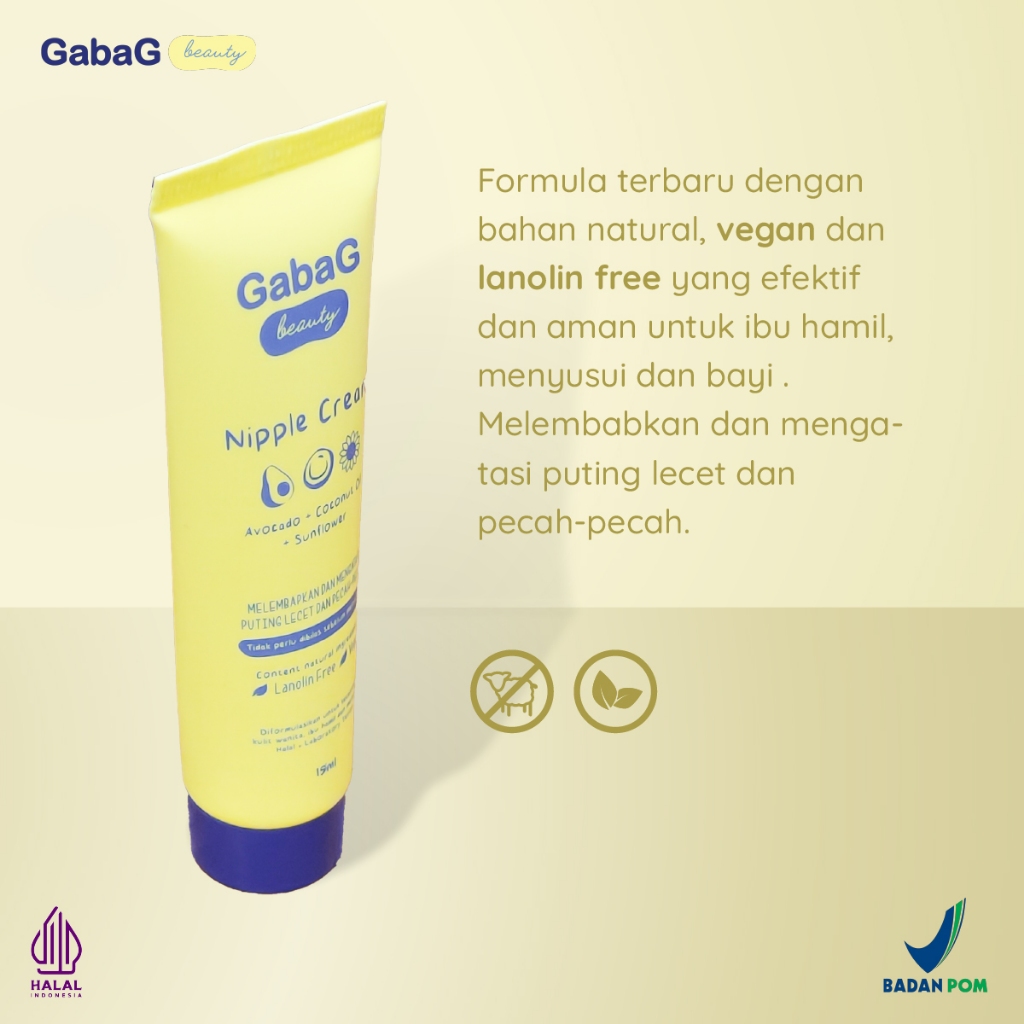 Gabag Beauty - Nipple Cream - Obat Puting Lecet - Skincare Aman Ibu Hamil dan Menyusui BPOM Halal