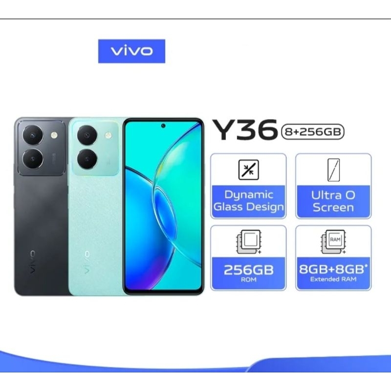 Vivo Y36 4G 8/256gb ram 8gb 256gb baru new garansi resmi vivo indonesia original