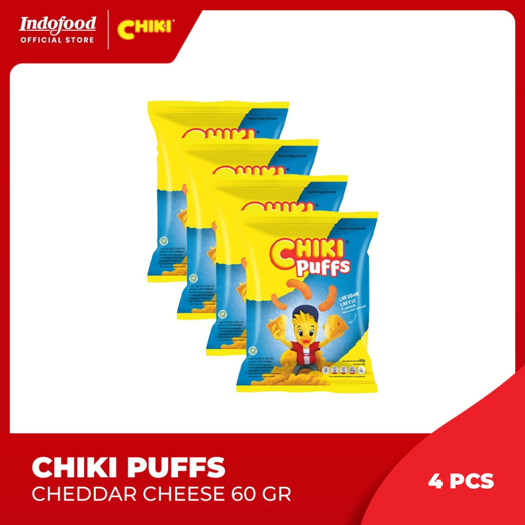 

4 Pcs - Chiki Puffs Cheddar Cheese 60 gr