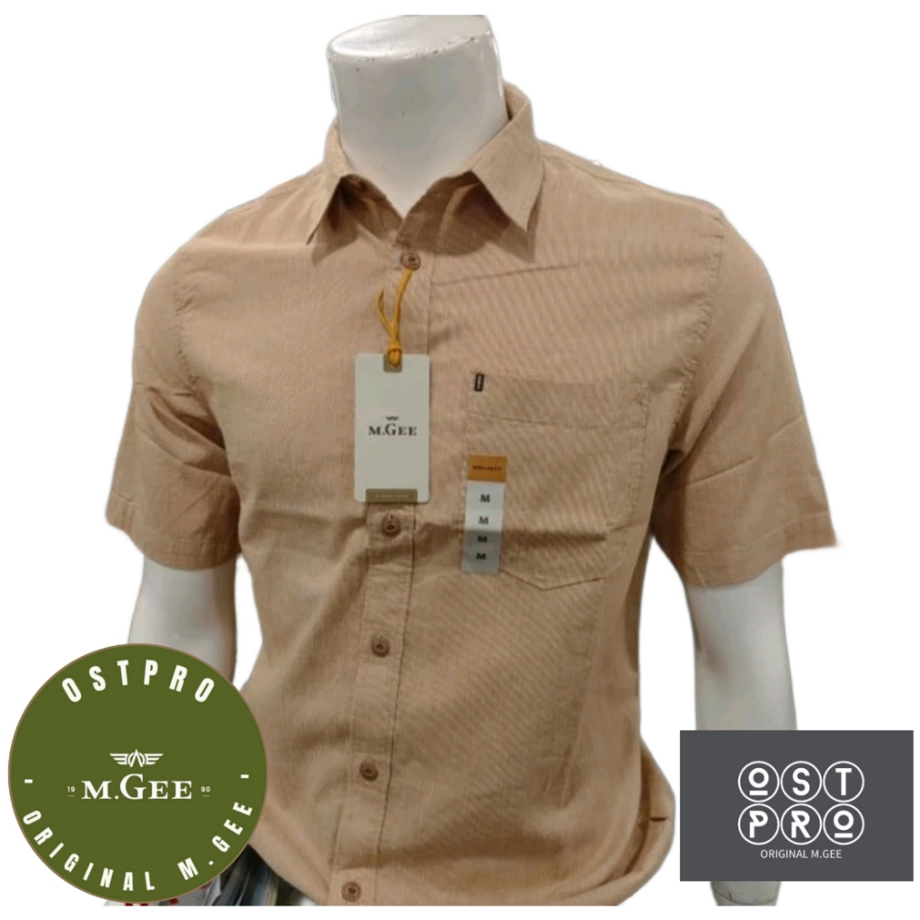Kemeja MGEE Original - Kemeja Kasual Lengan Pendek Original MGEE Alto 125 Cream