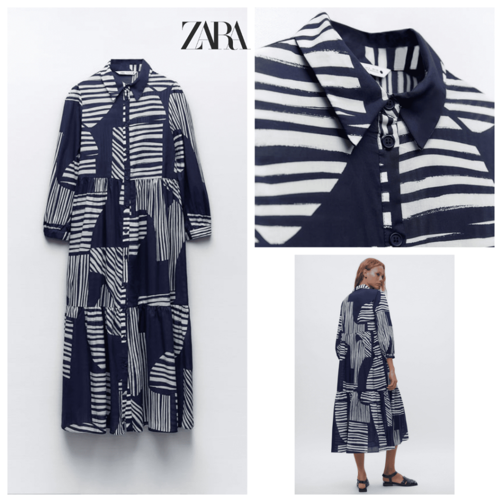 Zara Printed Shirt Dress