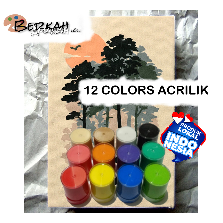 

cat lukis acrylik 1set 12warna