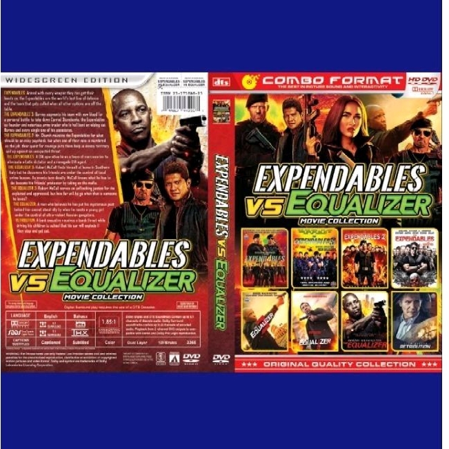 kaset film koleksi Expendables vs equalizer 8in1