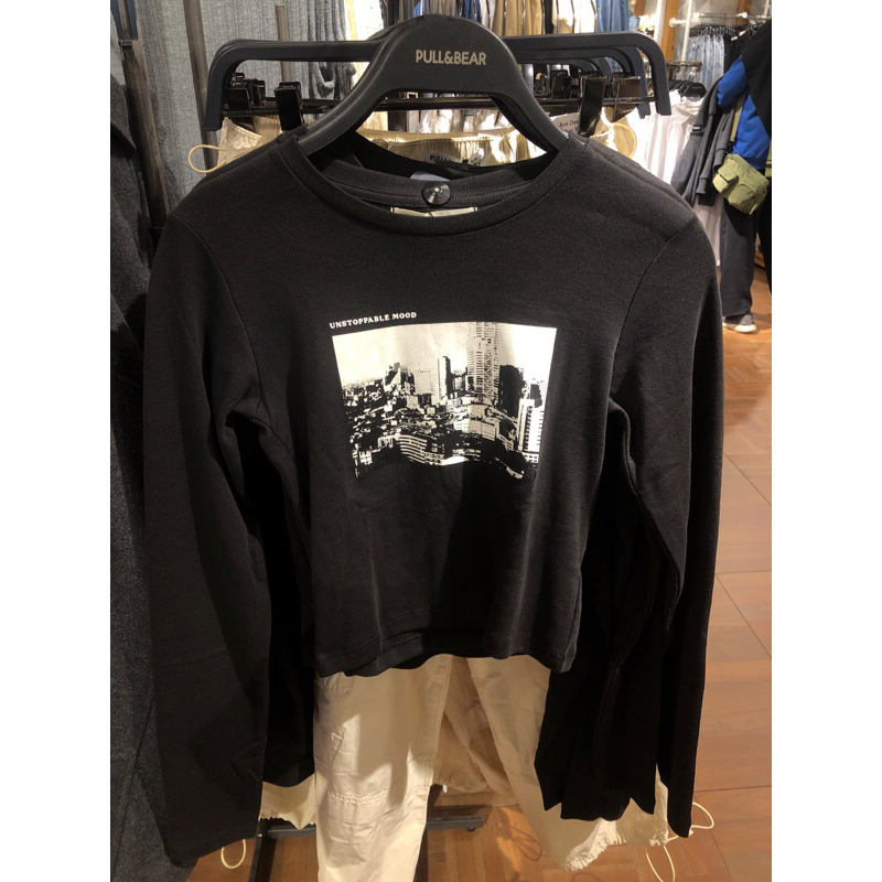 Crop top Pull&Bear // baju lengan panjang // kaos lengan panjang