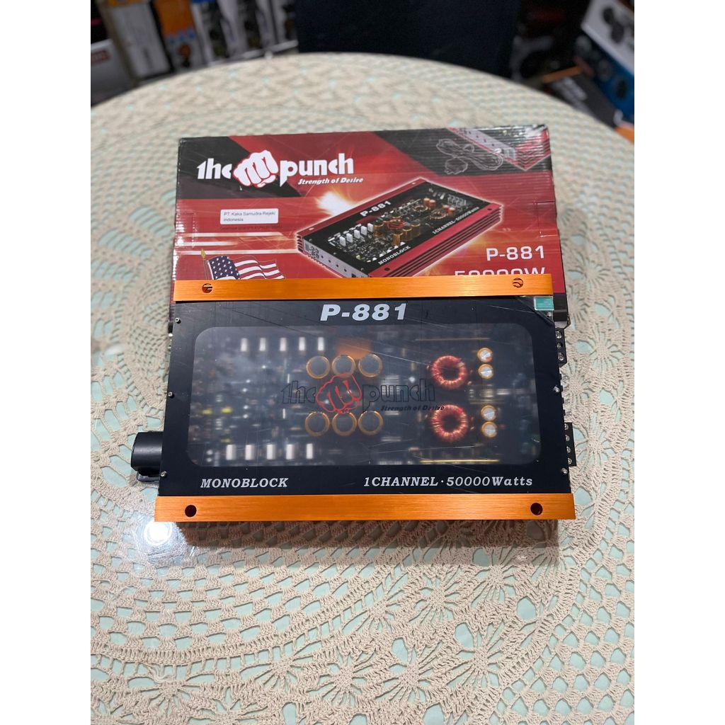 POWER AMPLIFIER MOBIL MONOBLOCK TIPE P881 MEREK THE PUNCH