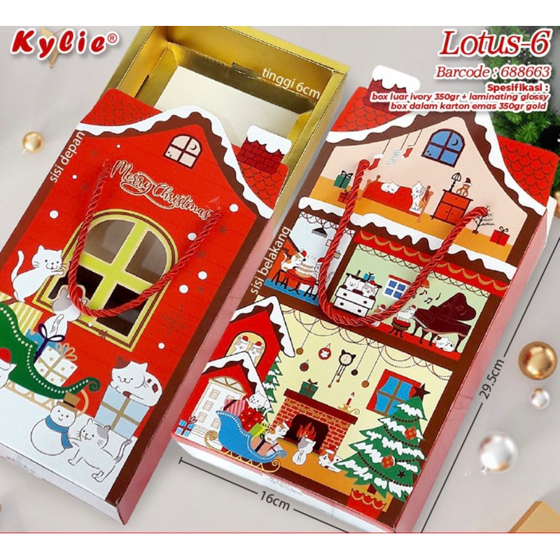 

BOX DUS KUE LOTUS NATAL MERRY CHRISTMAS