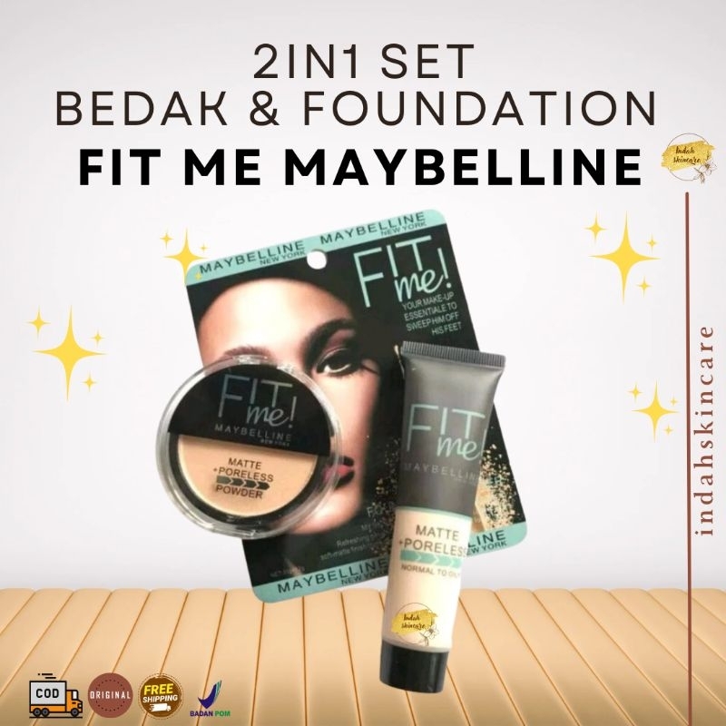 MAYBELLINE FIT ME 2IN1 BEDAK & FOUNDATION SET