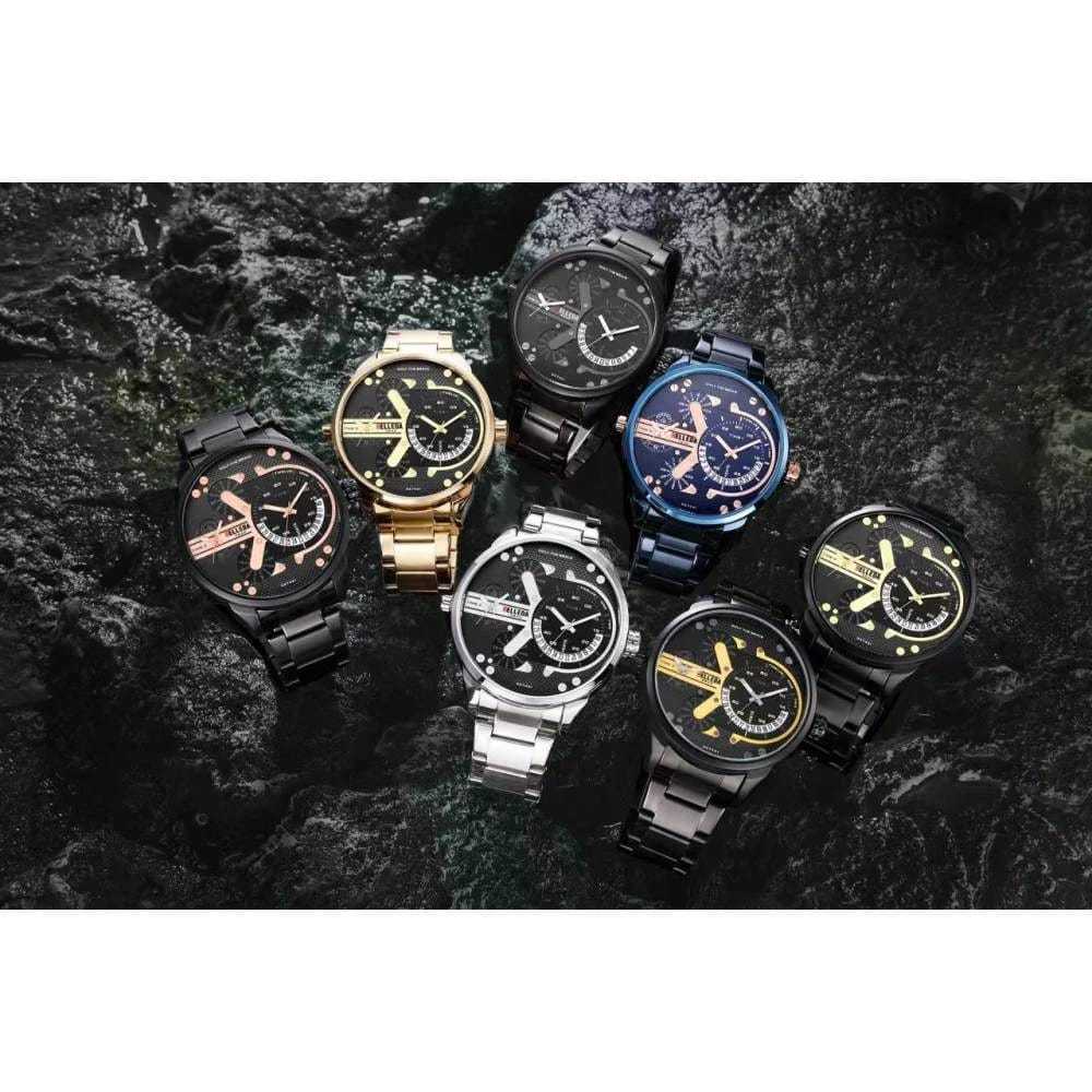 JAM TANGAN PRIA BELLEDA DOUBLE TIME 9360 RANTAI