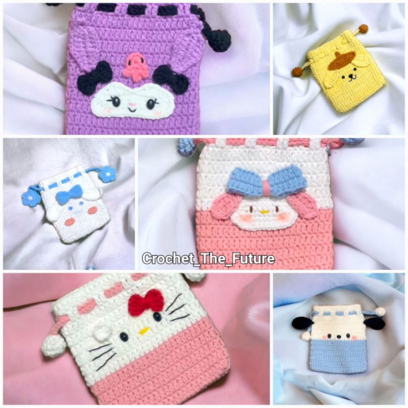 Mini bag Kuromi | Pouch Kuromi | Drawstring Bag Kuromi | Tas Kecil Kuromi | Airpods Bags | Airpods C