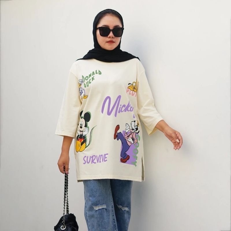 kaos oversize wanita mickey minie mouse / kaos wanita mickey mouse / atasan wanita / kaos mickey len