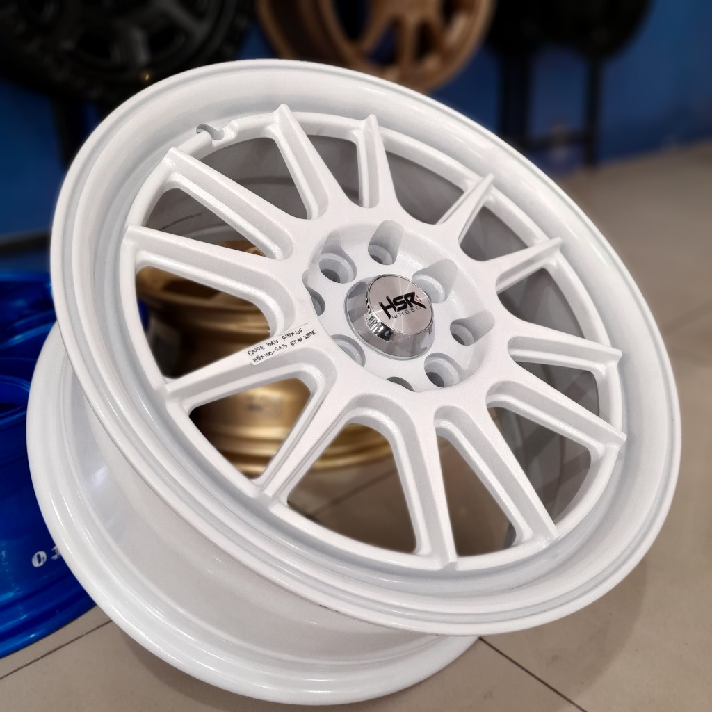 velg mobil untuk avanza, mirage, city, yaris ring 16 warna putih racing hsr ende r16 lubang 4 white