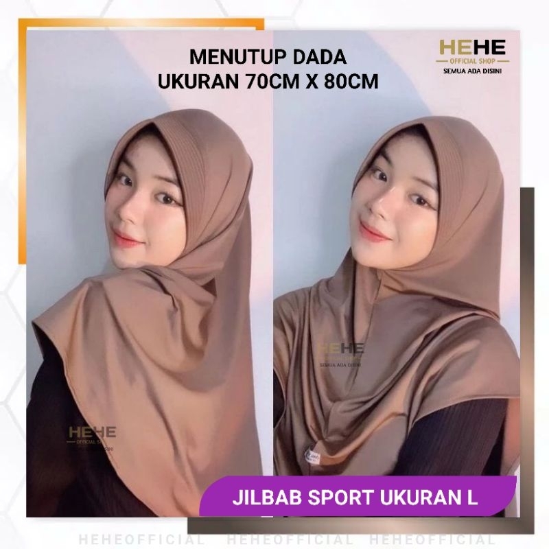 Bergo Hamidah Jilbab Sport Ukuran L Hijab Instan Size L Jilbab Menutupi Dada Langsung Pakai Bergo Ha