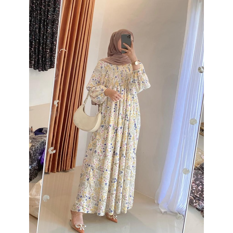 Zella long dress | gamis rayon premium | daster Muslimah | long dress