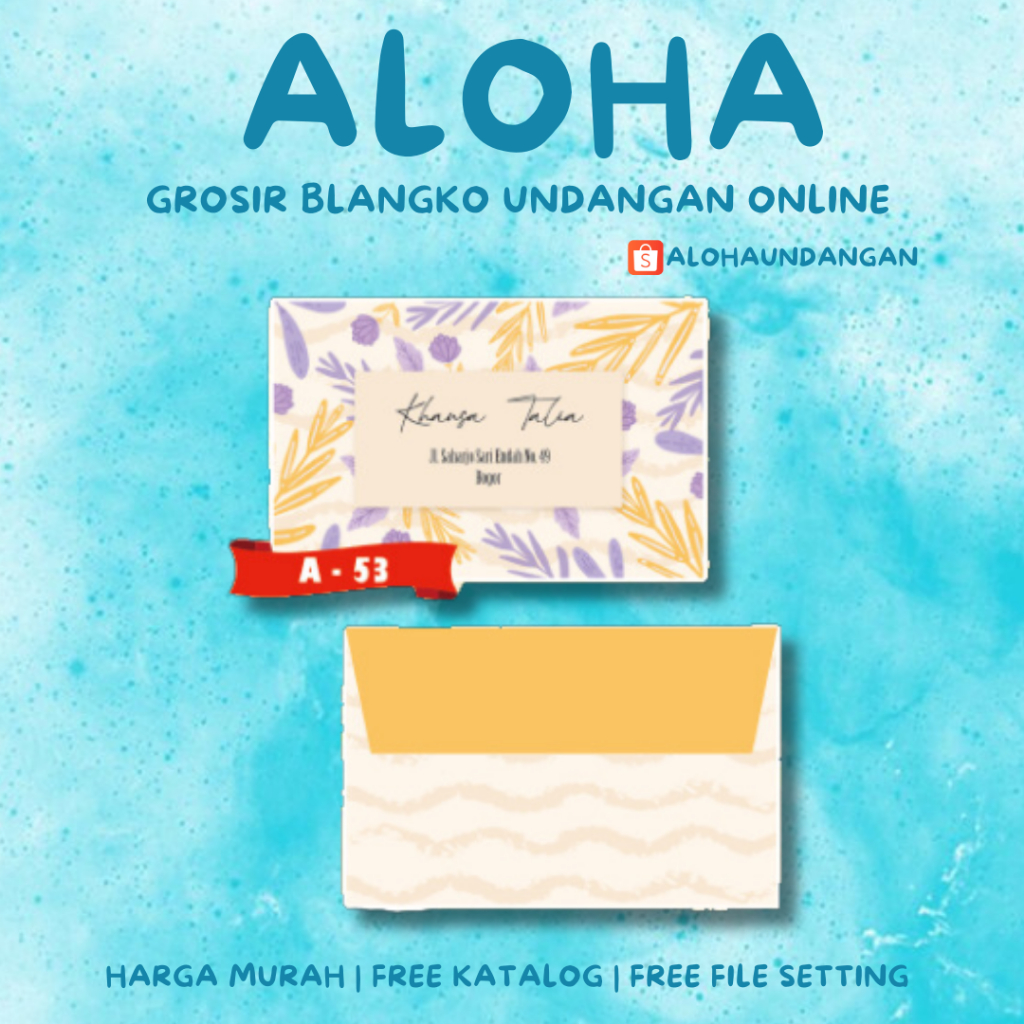 

AMPLOP KONDANGAN NIKAH FALAH A 53 50 PCS UKURAN KECIL | Aloha Undangan