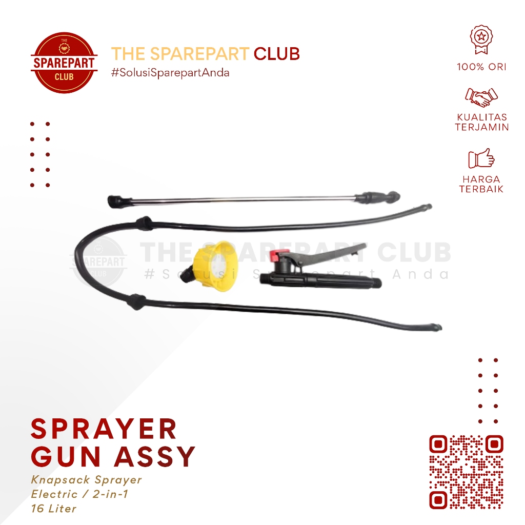 Sprayer Gun Set Tangki Tengki Cas Semprot Hama Electric 2in1 16L