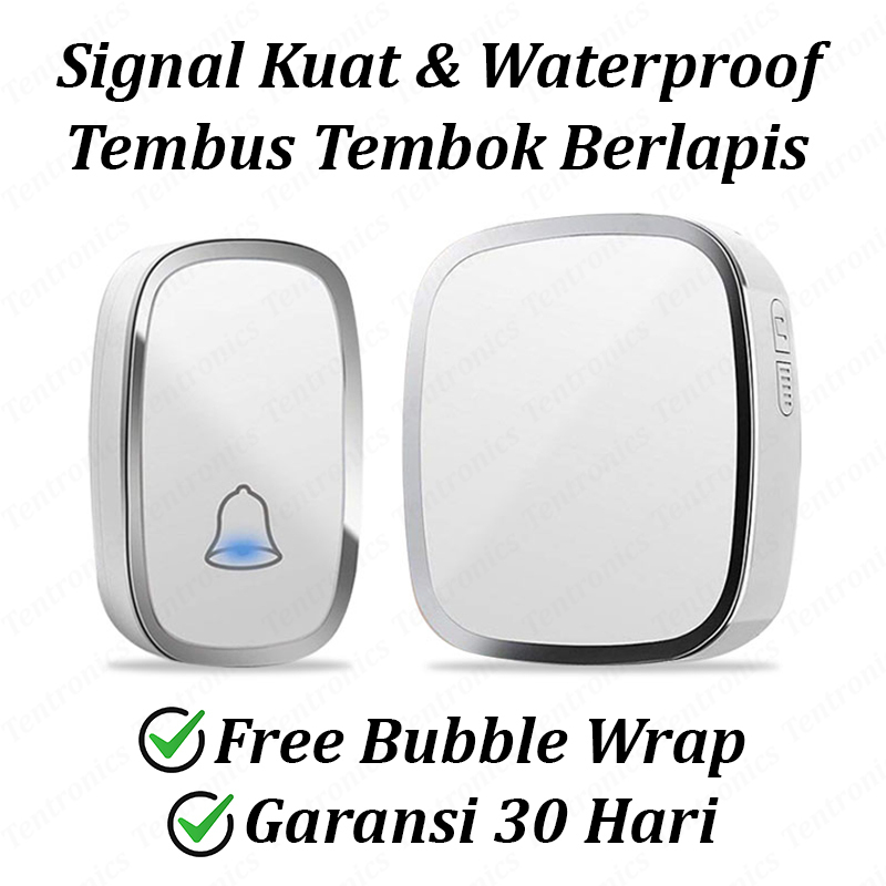 Bel Rumah Wireless Door Bell Waterproof Pintu 1 Receiver