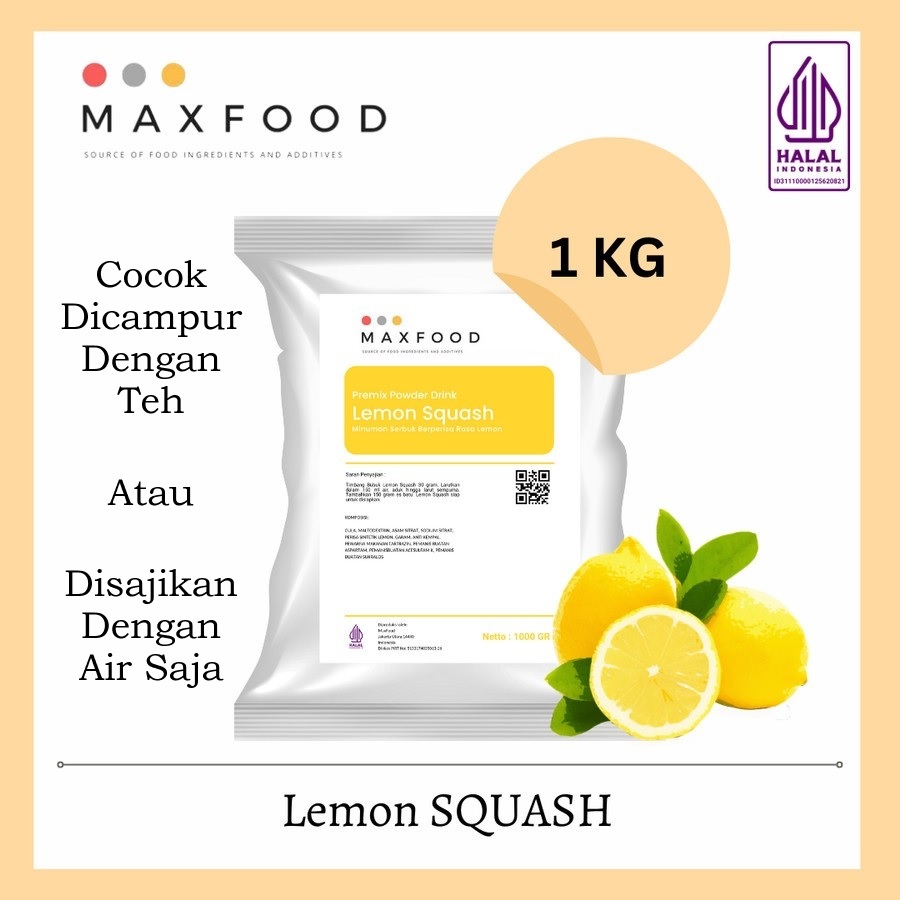 

1KG LEMON SQUASH / BUBUK MINUMAN SQUASH RASA LEMON