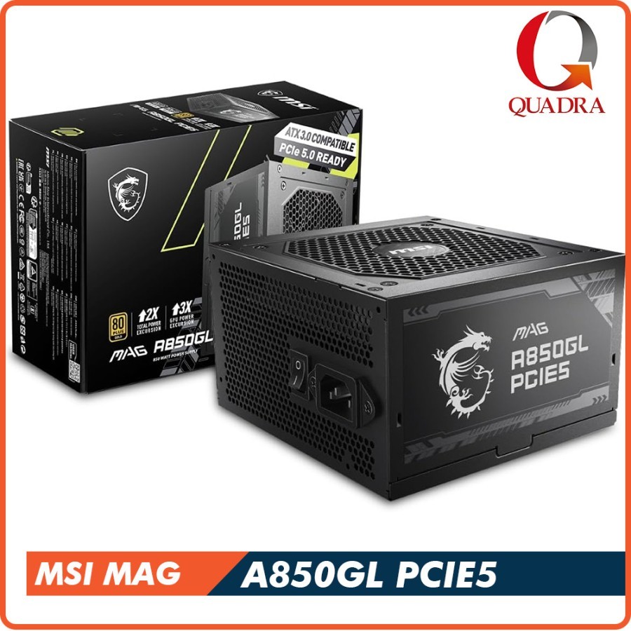 MSI MPG A850GL PCIe5 850W 80+ Gold Full Modular PSU 12VHPWR